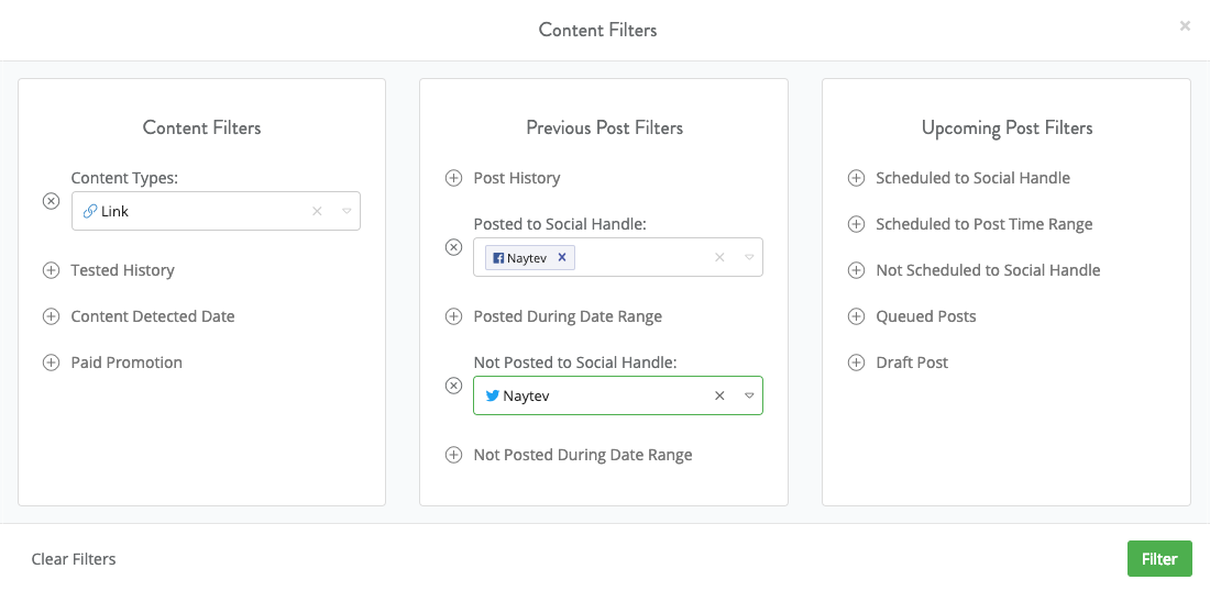 Advanced Analytics Filters