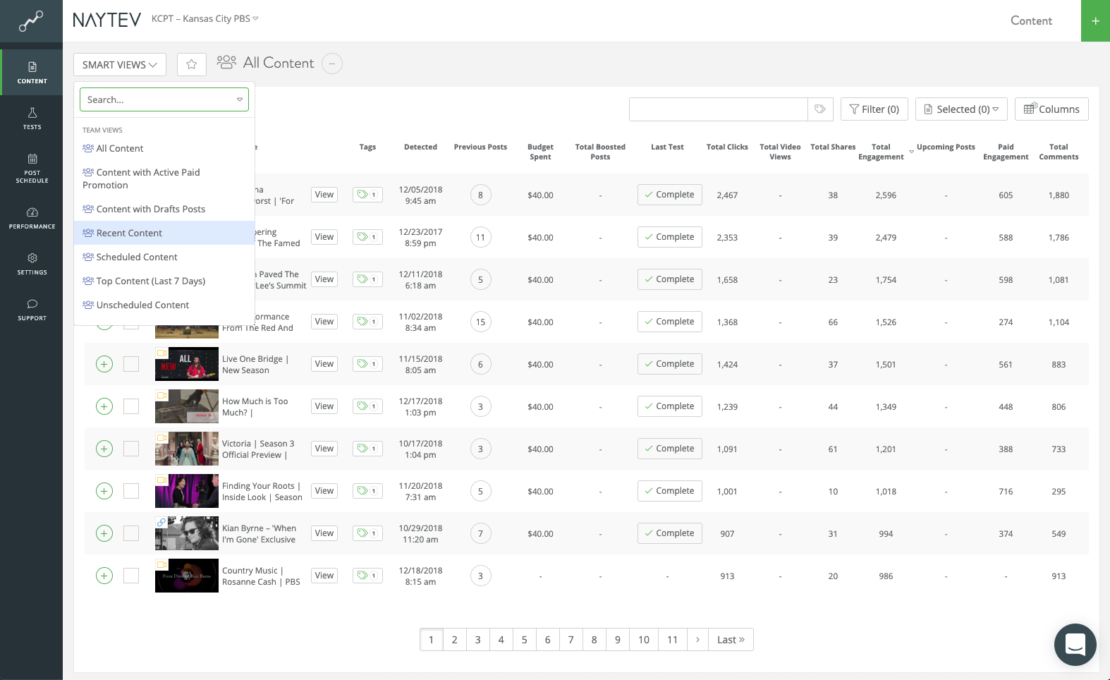 Naytev Smart Views Analytics Dashboard